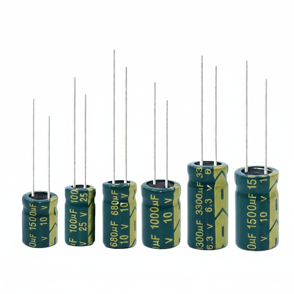 10-piece set of CBB polypropylene film capacitors with values from 1nF to 1uF, ideal for audio and power supply circuits.