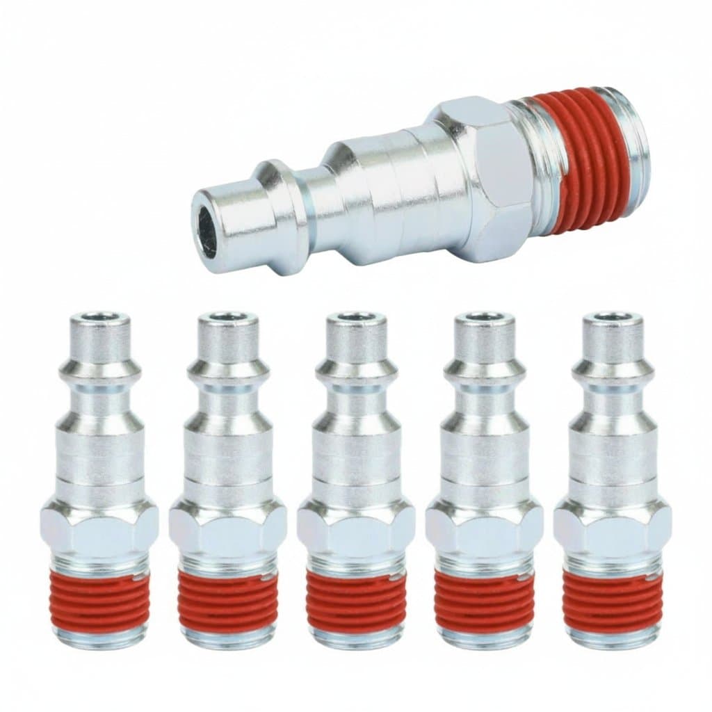 Pneumatic Quick-Connect Fittings | 1/4 NPT Male Thread | Leak-Resistant Sealed Design