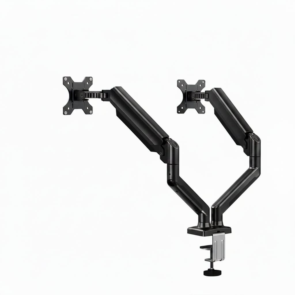Dual Monitor Stand: The product on a white background.