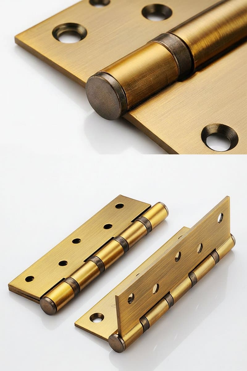 Duty Stainless Steel Mute Hinges | 4/5 Inch With Screws | For Thickened Wood & Room Doors - Image 1