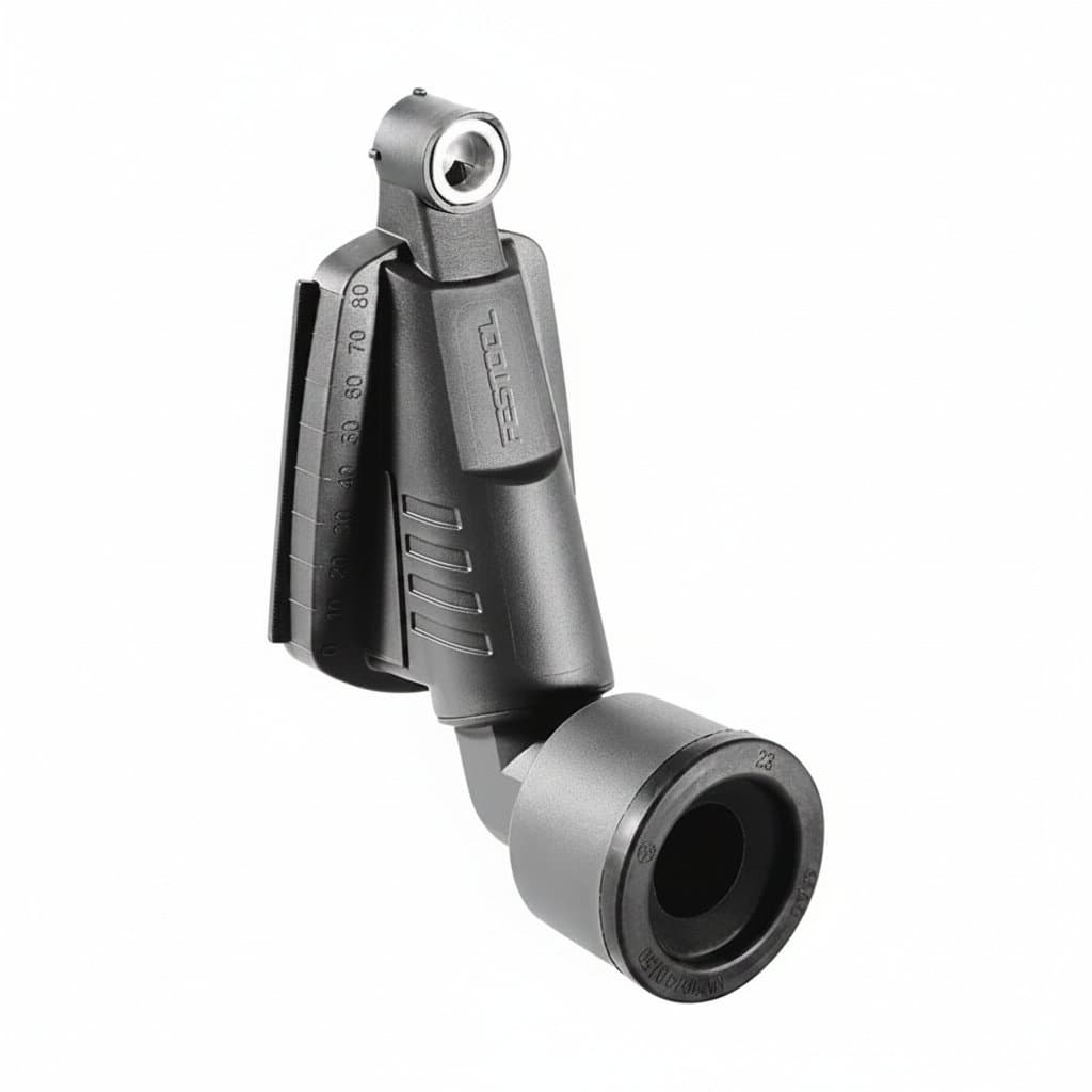 FESTOOL D 27-BSD drilling dust nozzle made from nickel-plated steel, designed for efficient dust extraction during drilling operations.
