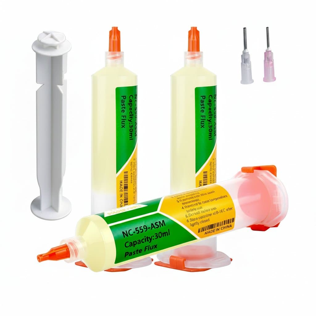 KEK Original 559 flux solder paste in a 10ml needle tube, ideal for drag soldering and desoldering electronic components.