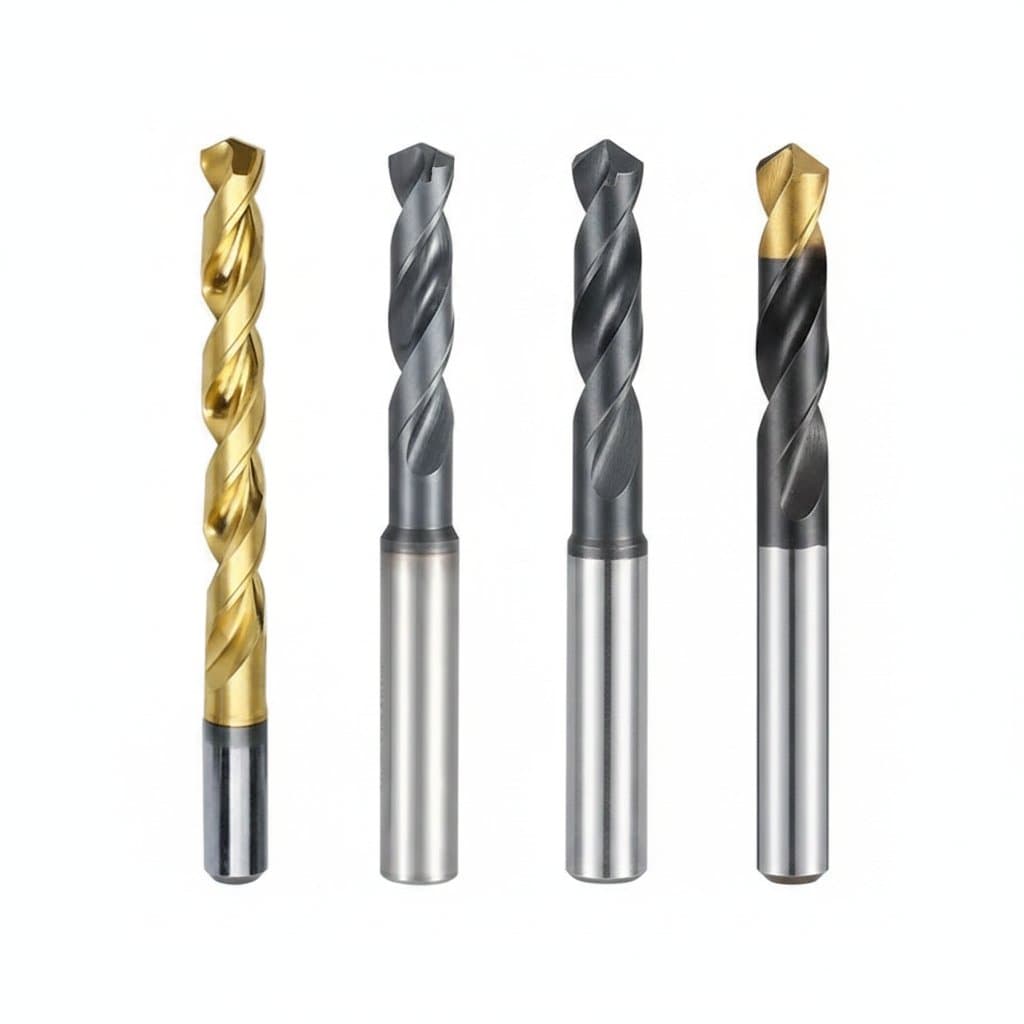 LOCO HSS-PM twist drill bit with powder metallurgy construction for superalloy and high-performance metal drilling. Short cut design.