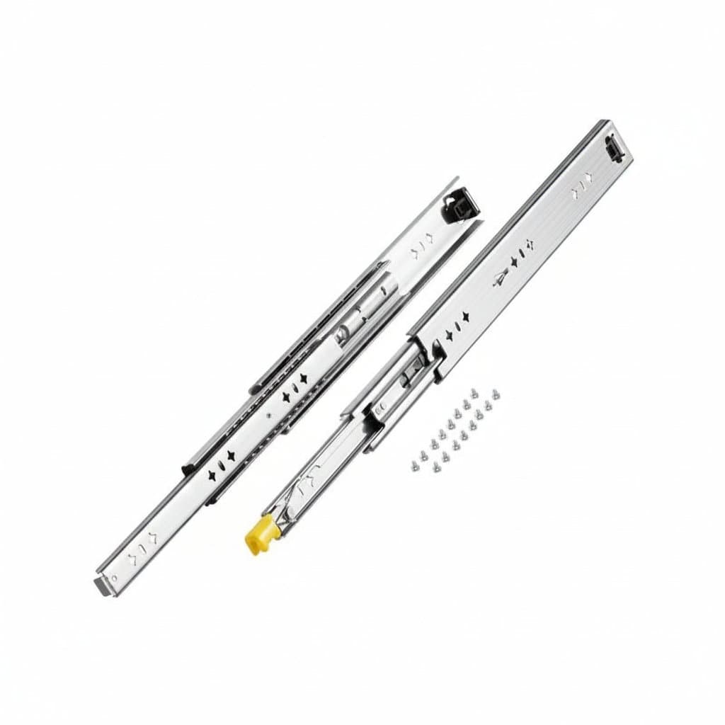 Locking Drawer Slides | 250 lb Load Capacity | Ball Bearing Side Mount | 16-60 Inch Set