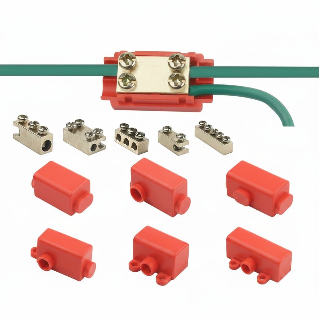 High-Power Wire Connector Block | 2.5-16mm² Screw Fixation | Multi-Port Splicing Terminal - Image 1