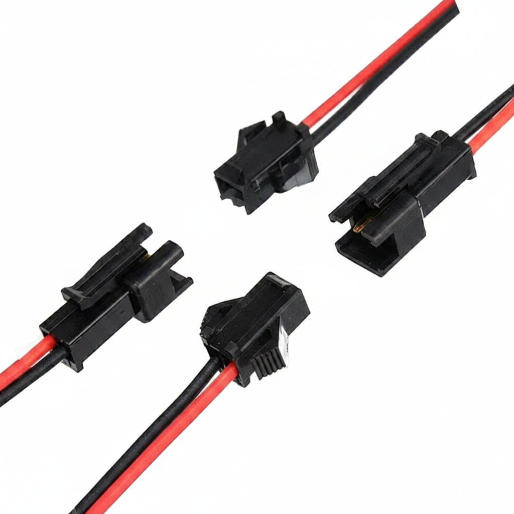 10Pairs SM 2Pin Plug Socket Male to Female Connector for LED Strips and Lamp Drivers, 22AWG quick adapter wire set