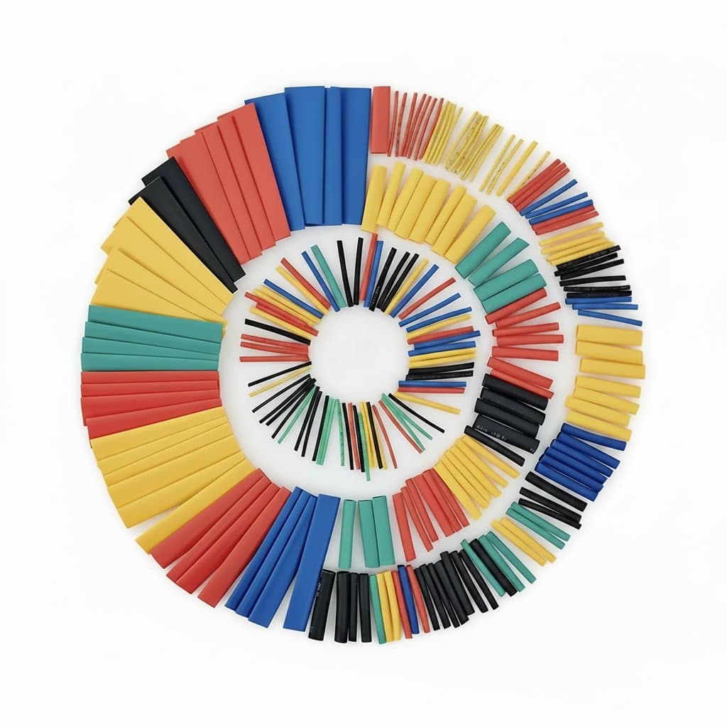Heat Shrink Tubing Kit | 2:1 Shrink Ratio | 164-328 Pieces, 5 Colors, 8 Sizes