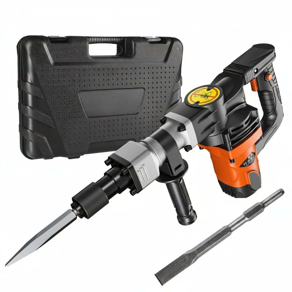 1400W Demolition Jackhammer | Heavy-Duty Concrete Breaker with 2 Chisel Bits