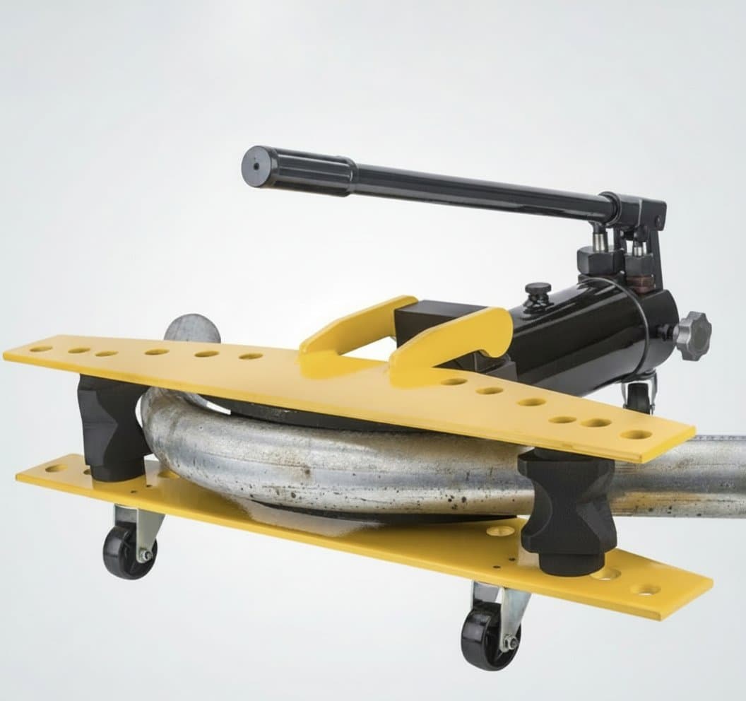 1 Inch Integral Manual Hydraulic Bender for galvanized steel pipe and iron tube, featuring a high and low pressure plunger design.