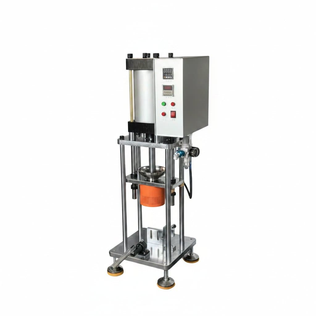 Laboratory-use pneumatic injection molding machine for USB cables and small parts, with 20-40g shot capacity and digital controls on a sturdy metal frame.