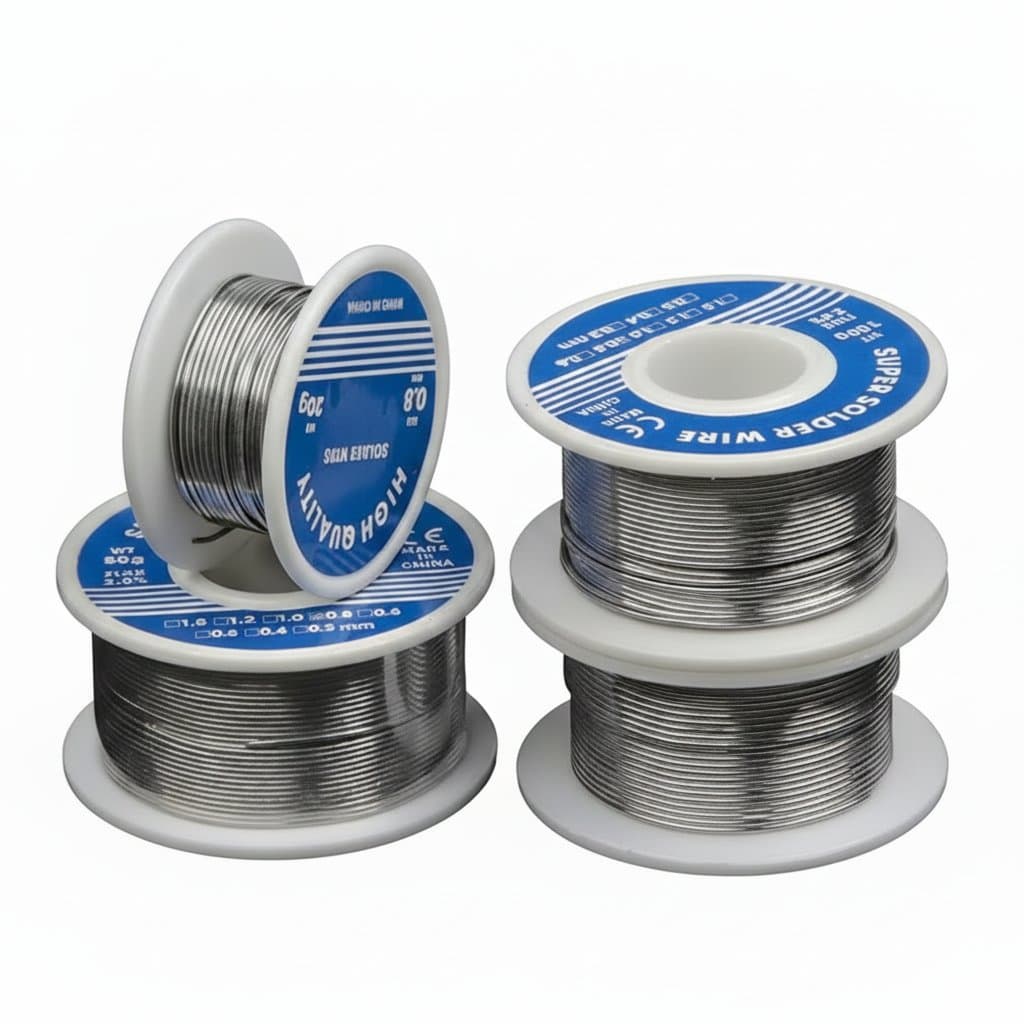 Rosin Core Solder Wire | 0.6mm, 0.8mm, 1.0mm Diameters | 20g-100g Reels for Electronics - Professional Grade Tool