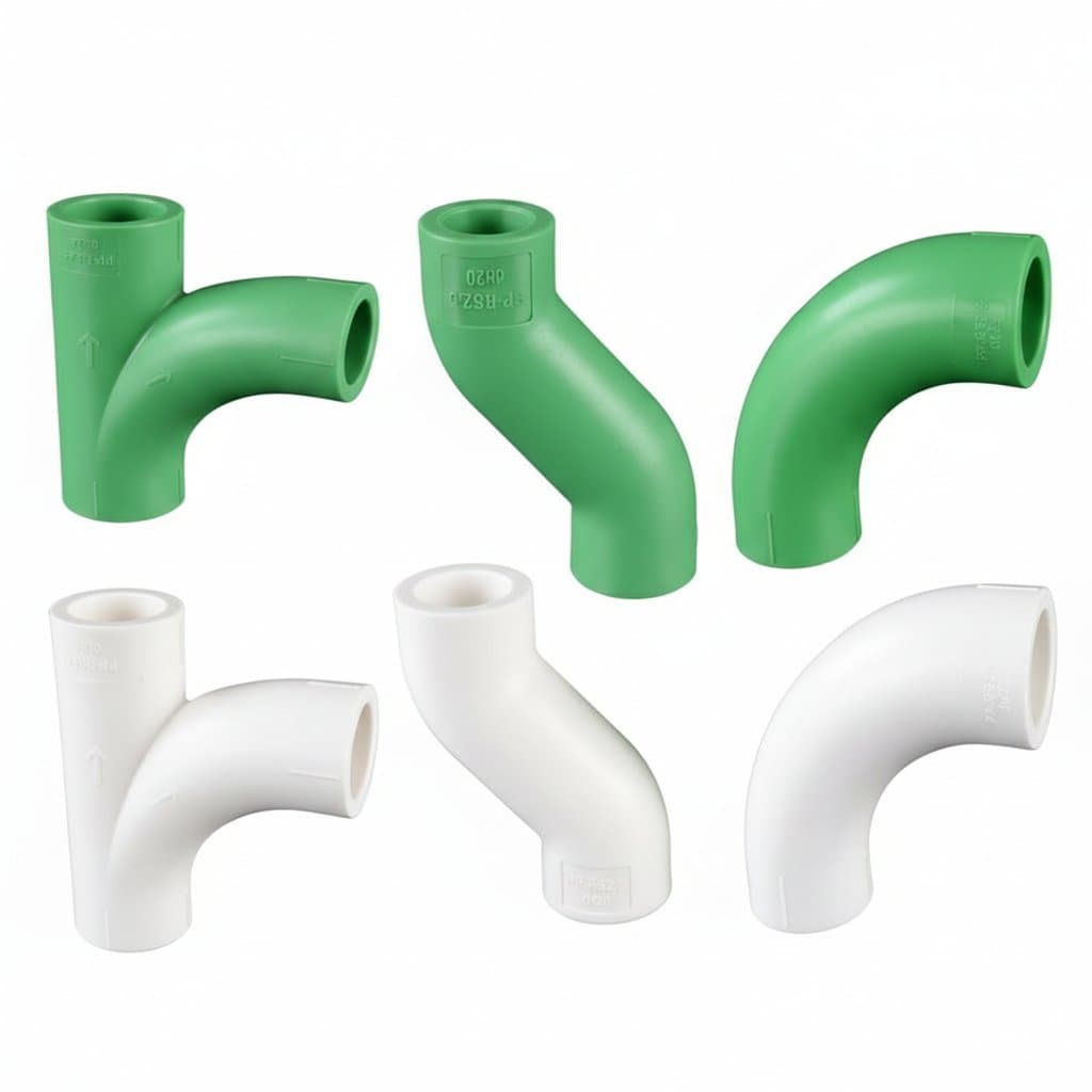 PPR Pipe Fittings | 1/2, 3/4, 1 Hot-Melt Elbow & Tee Joints | Durable Plumbing Connectors