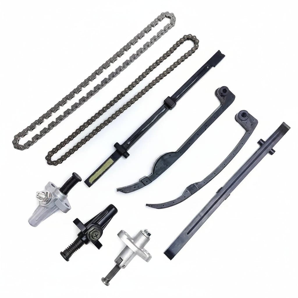 Timing chain tensioner guide plate set for Haojue Suzuki EN125, GN125, and GS125 125cc motorcycle engines.