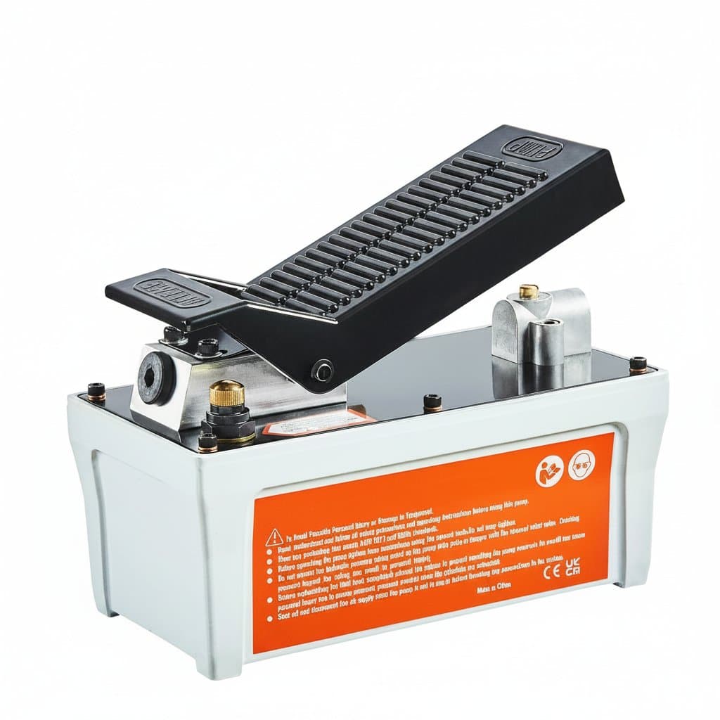 10,000 PSI Air Hydraulic Pump | 1/2 Gal Reservoir | Foot-Actuated Treadle for Auto Body & Frame Repair