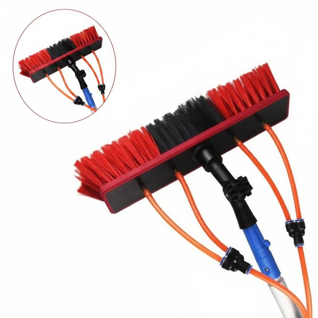 Window Cleaning Pole Telescopic: two separate components of the product, indicated by a plus sign.