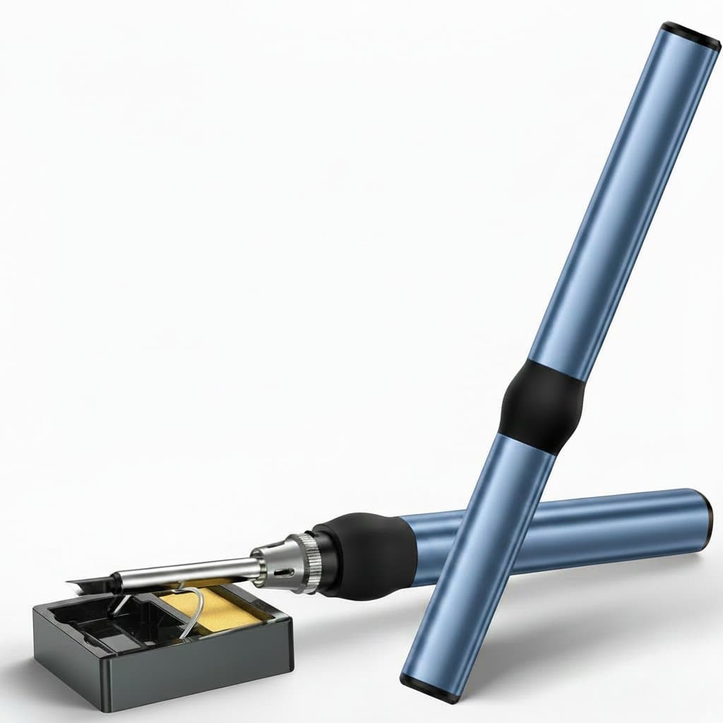 FNIRSI HS-01 portable soldering station with adjustable temperature from 80 to 420°C, featuring a digital display and PD 65W fast-charging compatibility.