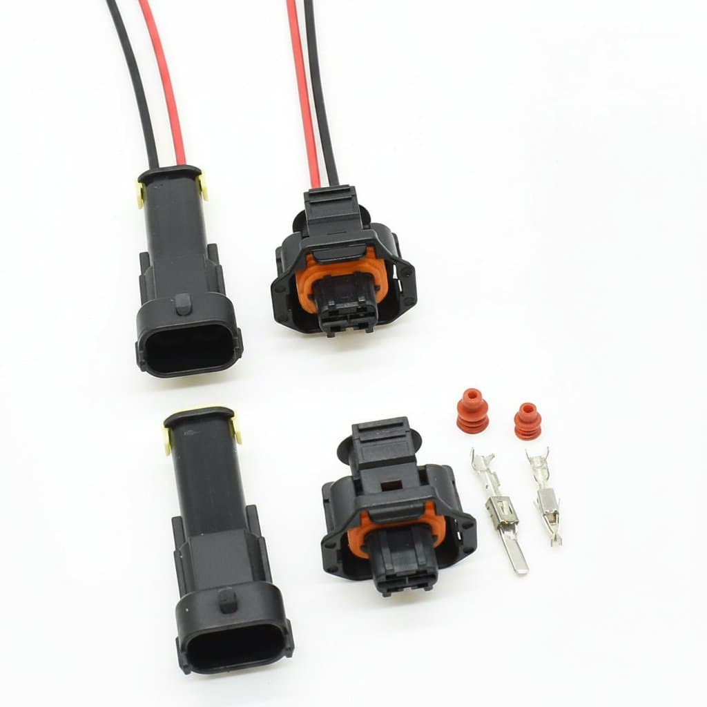 Bosch-style 3.5mm automotive electrical connector set with male and female plugs, part numbers DJB7029Y-3.5-11, 936059-1, 1928403874, and 1928404226.