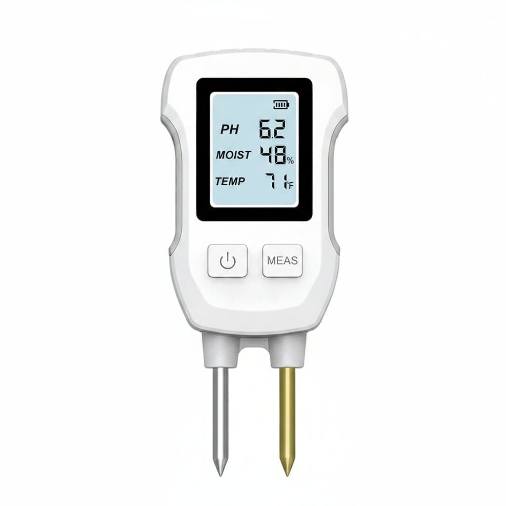 Soil pH Meter | Moisture & Temperature Tester | LCD with Backlight - Image 1