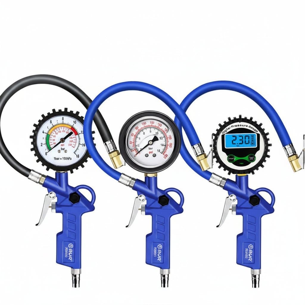 Tire Pressure Gauge & Inflator | 0-220 PSI LCD Display | Car & Truck Pneumatic Tool - Professional Grade Tool