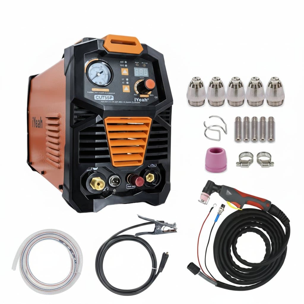 Plasma Cutter | 55A Dual-Voltage 110V/220V | 20mm Max Cut | AG60P Torch