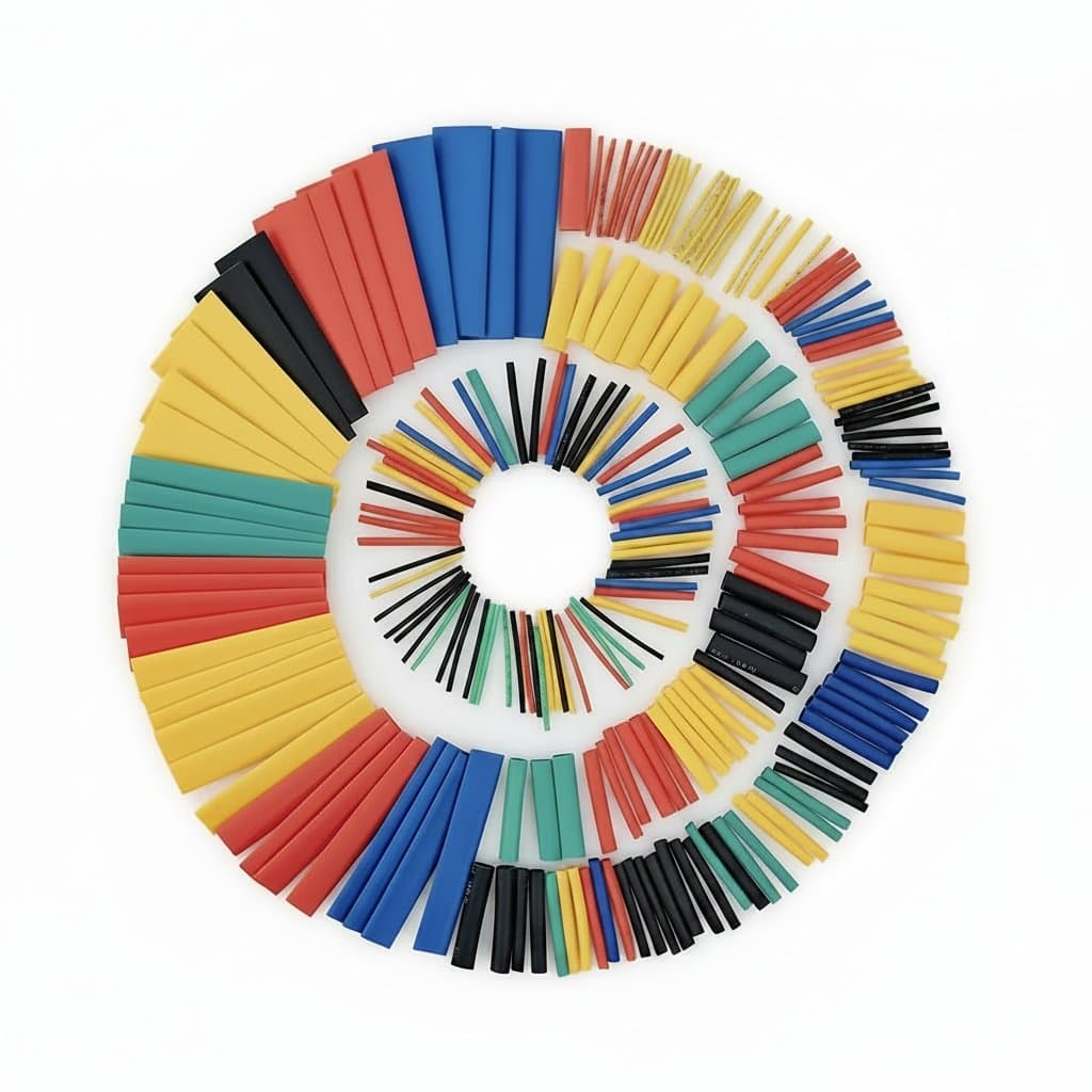Heat Shrink Tubing Kit | 328 Pieces, 5 Colors, 8 Sizes | 2:1 Shrink Ratio Wire Insulation - Professional Grade Tool