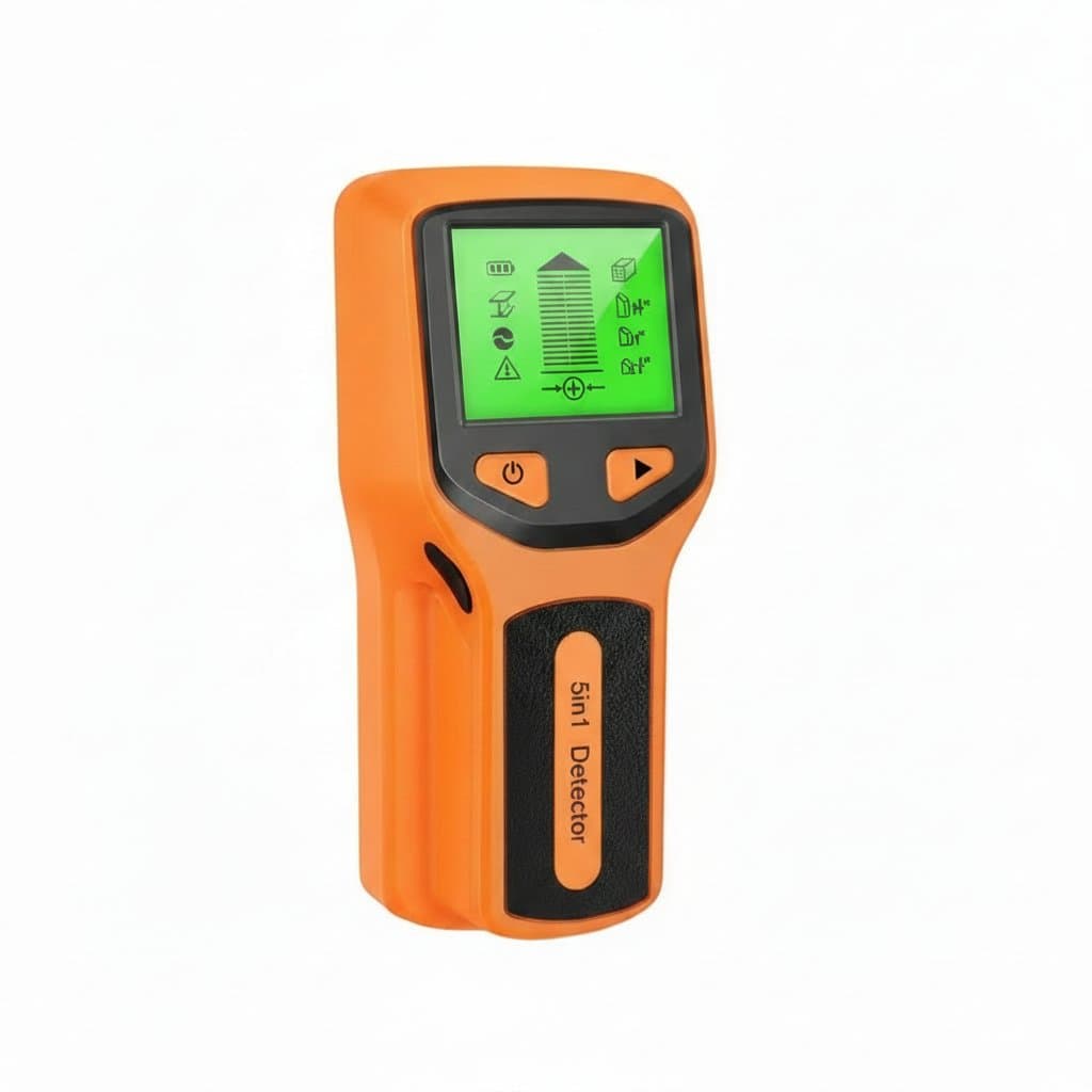 5-in-1 Stud Finder | LCD Display | Wood, AC Wire, Metal Detection - Professional Grade Tool
