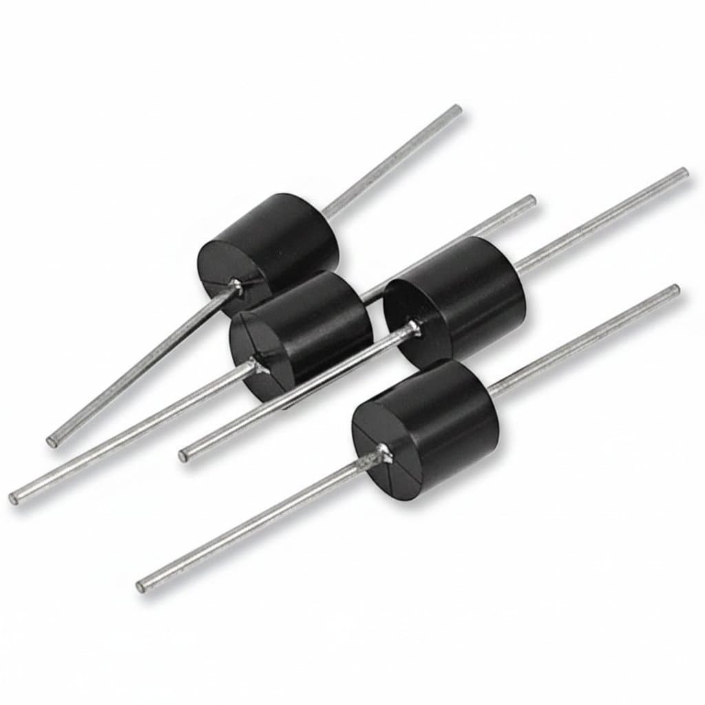50PCS 10A10 6A10 20A10 axial rectifier diodes, 1000V 6A 10A 20A, in bulk packaging for electronics projects and repairs.
