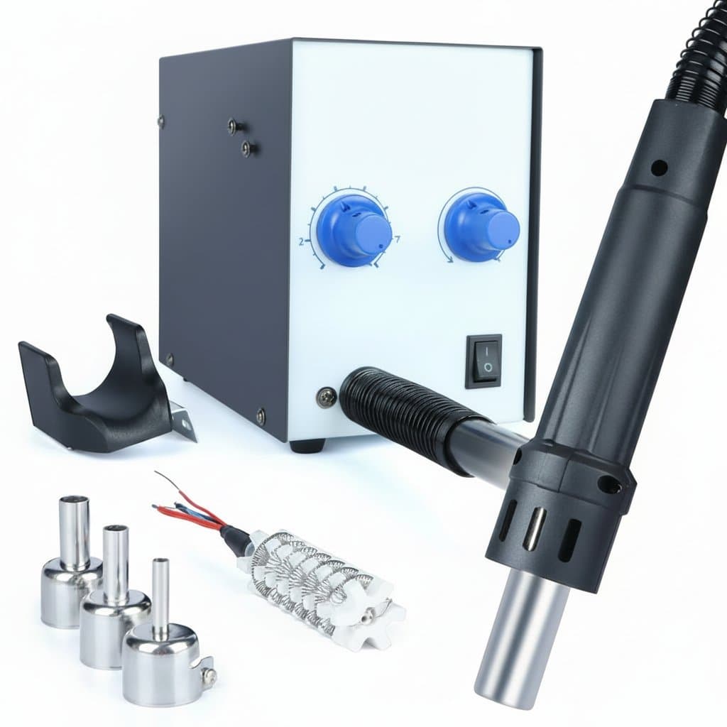 Silverflo 857D+ Soldering Iron | 600W Hot Air Rework Station | BGA SMD SOIC Repair