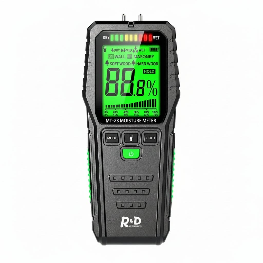 Pinless Moisture Meter for Wood, Drywall, Concrete & Building Materials - Mold Detection - Image 1