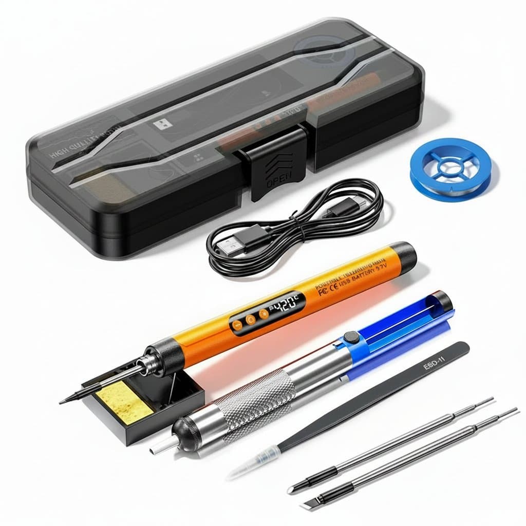 USB Soldering Iron Kit | Adjustable Temperature 300-450℃ | Electronic Repair Tool - Image 1