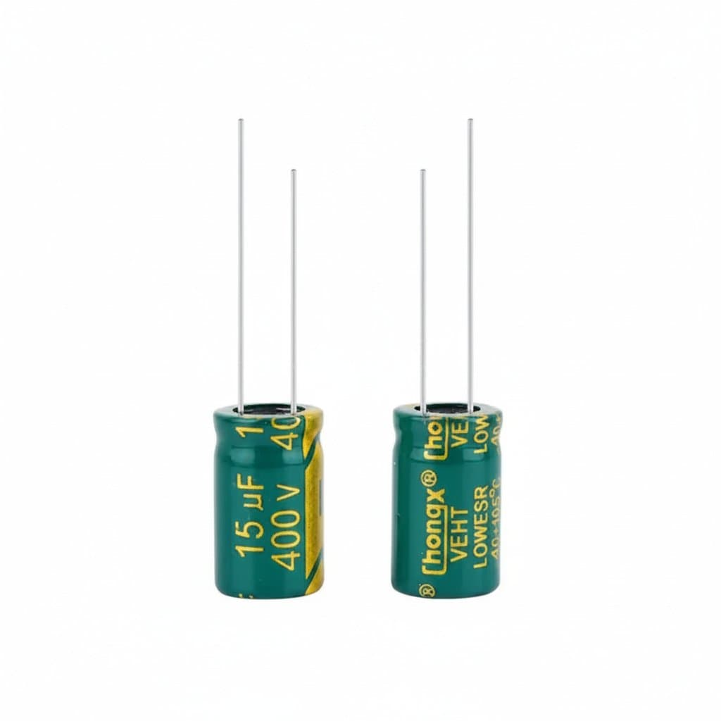 35V 220uF aluminum electrolytic capacitor, 8x12mm radial lead component for circuit boards and power supplies.