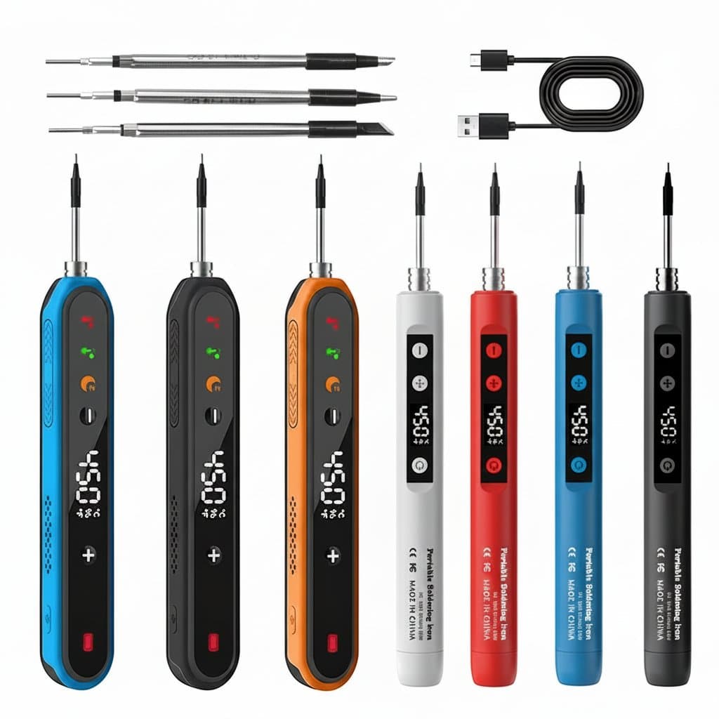 USB-C Soldering Iron | Adjustable Temperature 180-450℃ | Cordless Mini Welding Pen