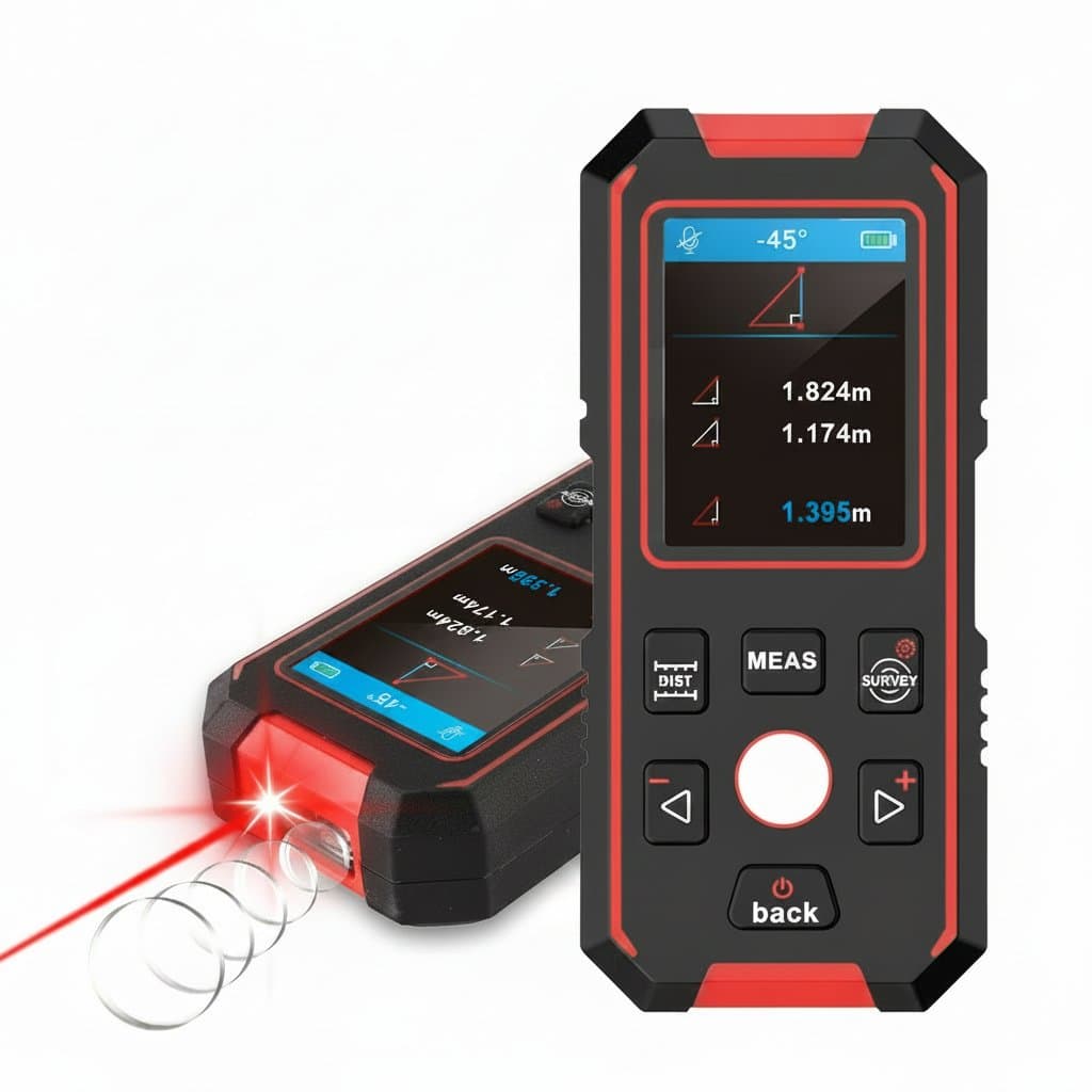 Wall Scanner & Metal Detector | Stud Finder with Laser Rangefinder | Live Wire Detection