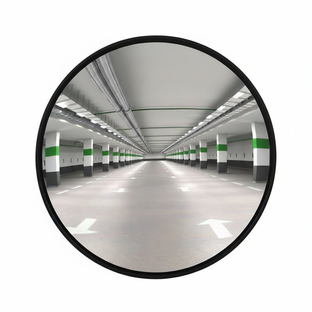 Outdoor Safety Mirror, a round convex mirror.