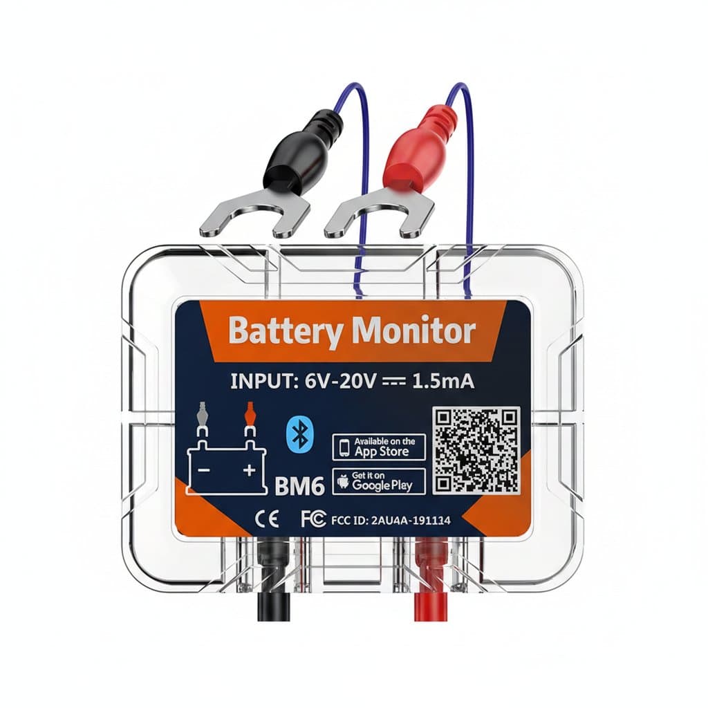 12V Car Battery Monitor | Bluetooth Health Check | Android & iOS App - Professional Grade Tool