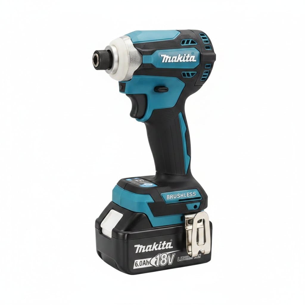 Makita DTD171 18v Cordless Impact Driver, a brushless electric screwdriver and rechargeable drill driver power tool.