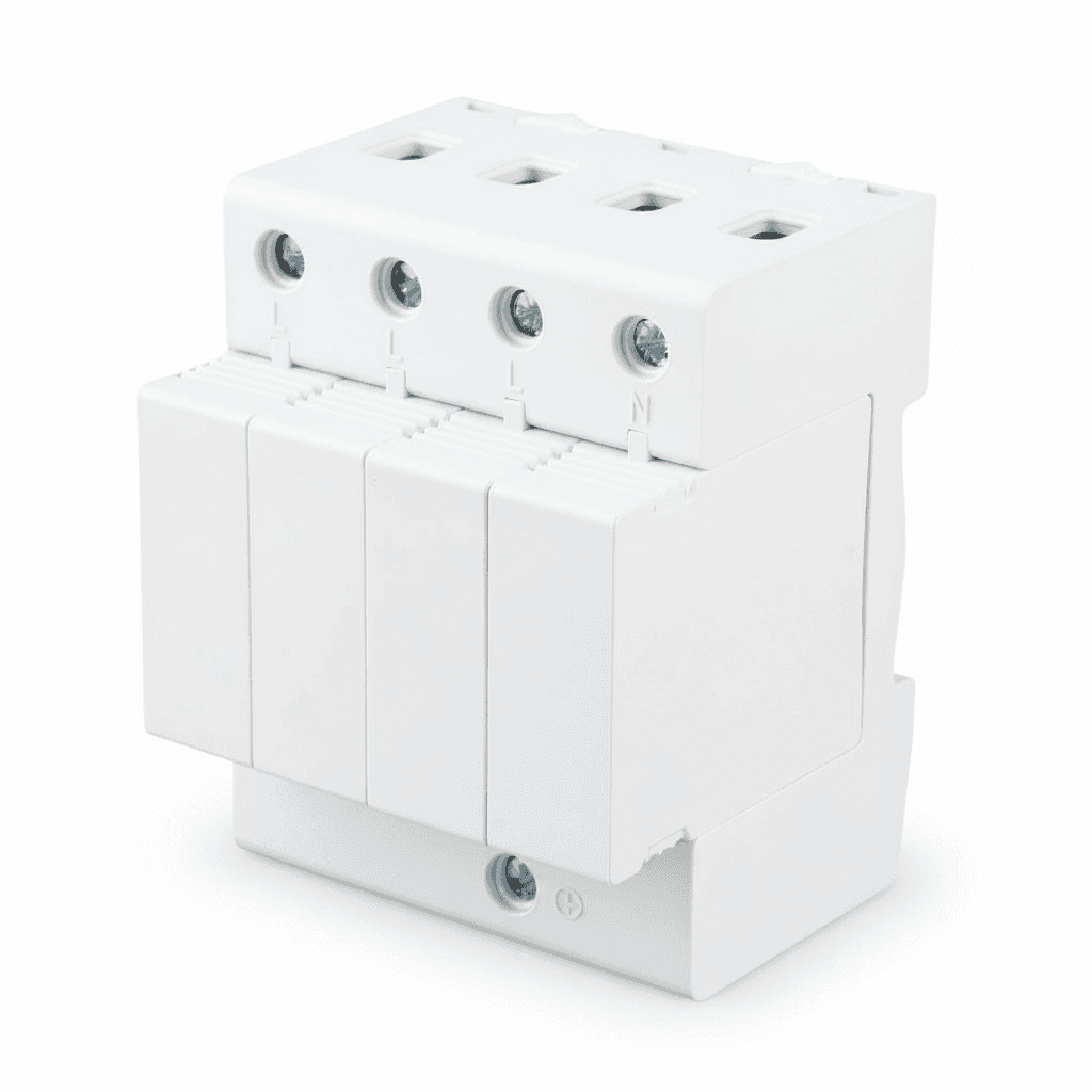 4P 20KA-40KA Din Rail Surge Protector Device for household and industrial low-voltage electrical thunder protection.
