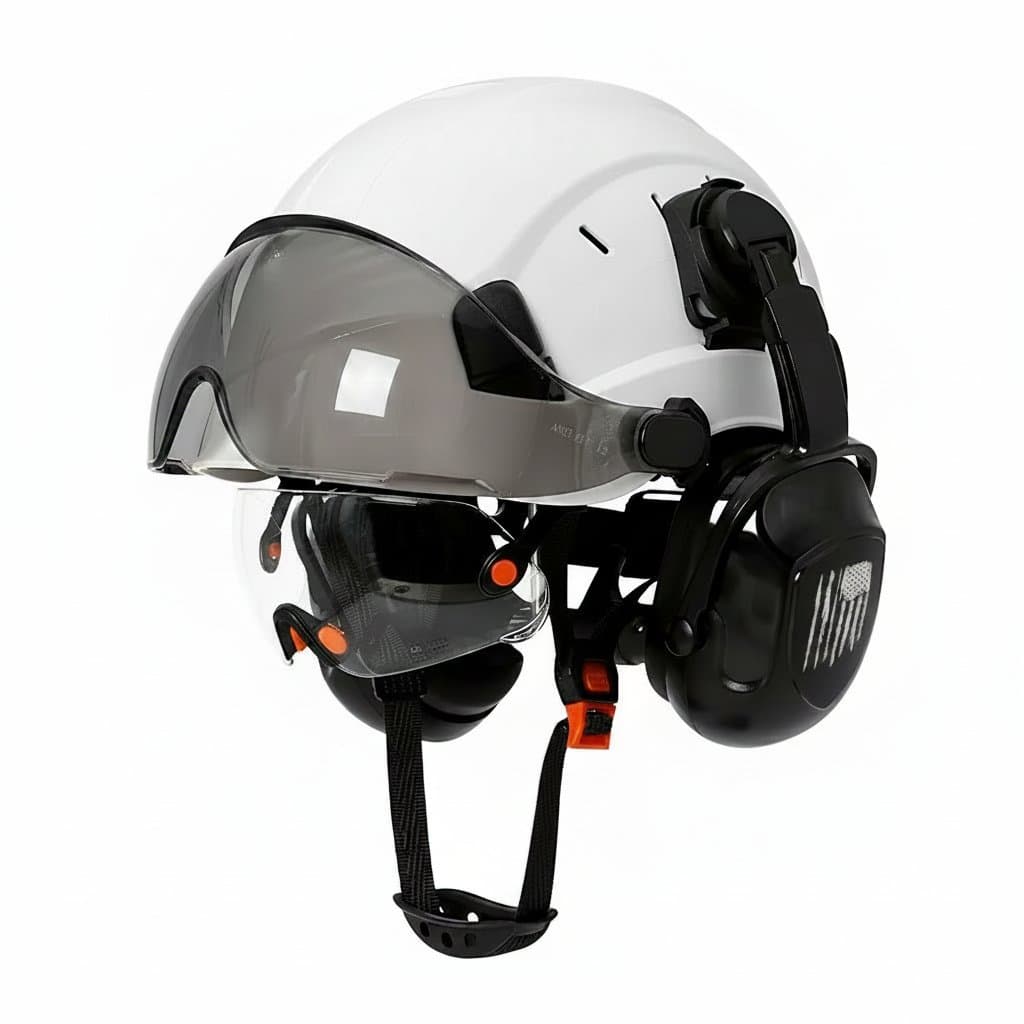 Work Safety Cap | Built-In Visor & Goggle | ANSI Engineer Hard Hat Protection - Image 1