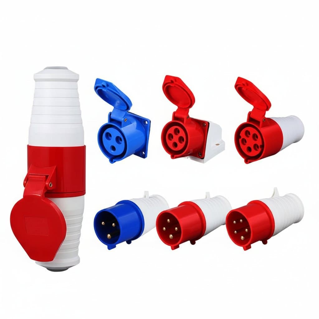 Industrial Plug and Socket 5pin 3core 3P/4P/5P Electrical Connector 16A 32A IP44 Wall Mounted Socket 220V 380V 415V MALE FEMALE - Image 1