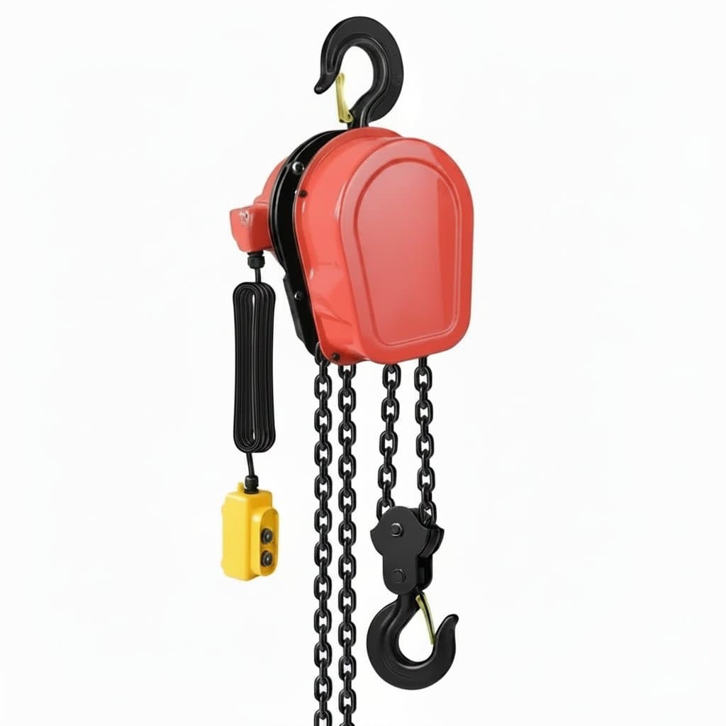 AElectric Reverse Chain Hoist 1 Ton capacity for household and workshop lifting, featuring efficient 380v motor and portable design.