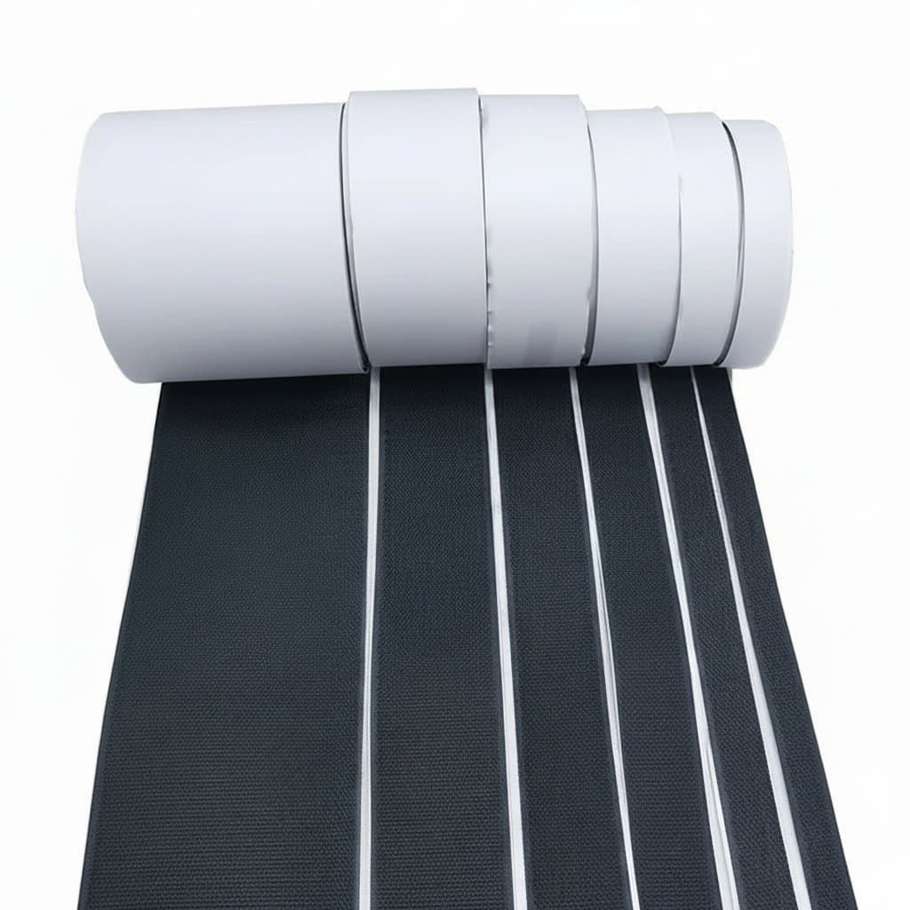 1M Hook and Loop Tape Self Adhesive, a single roll of black tape.