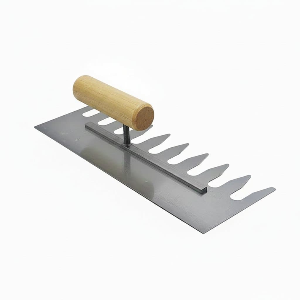 Notched Trowel | 300mm Carbon Steel Blade | 50mm Groove Depth for Tile & Flooring