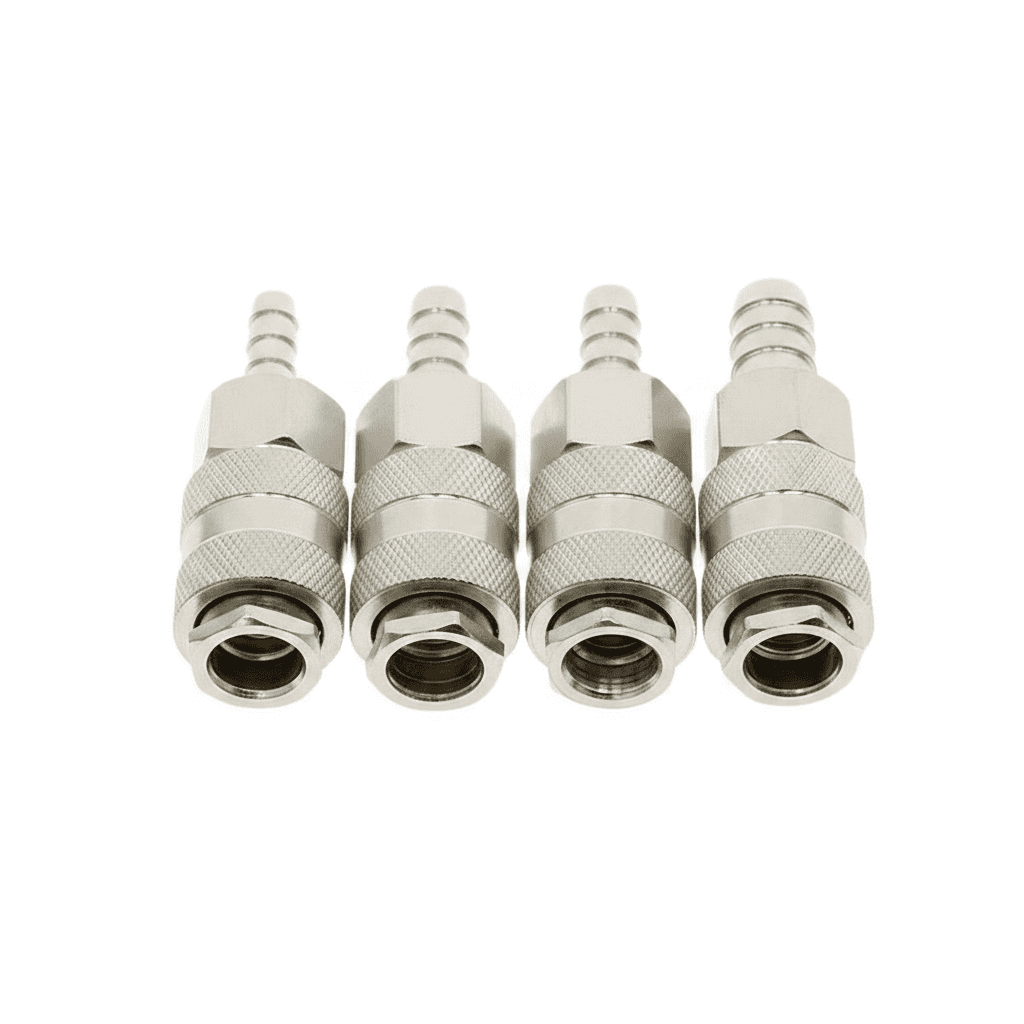 Air Hose Quick Coupler | EU Standard Pneumatic Fitting | Secure Barb Connector - Image 1
