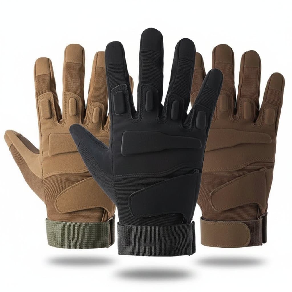 Tactical gloves suitable for cycling, climbing, paintball, shooting, hunting, riding, skiing, and motorcycle activities.