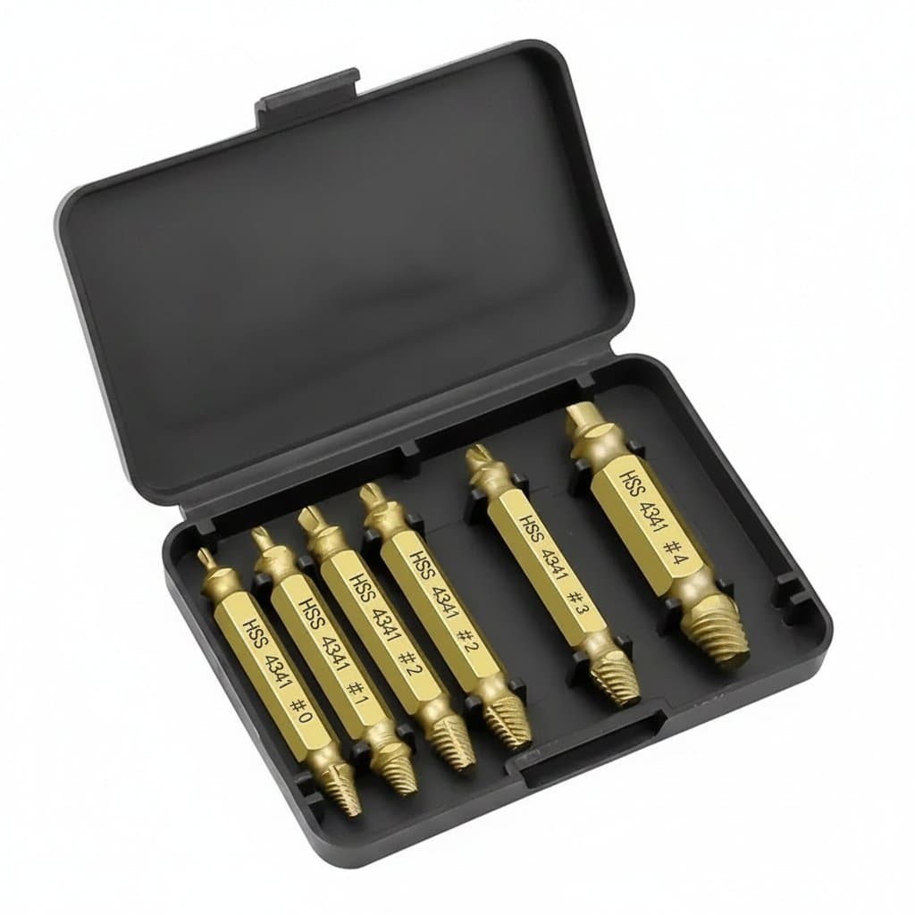 Screw Extractor Kit | Quickly Remove Stripped & Broken Screws | HSS Drill Bit Set - Image 1