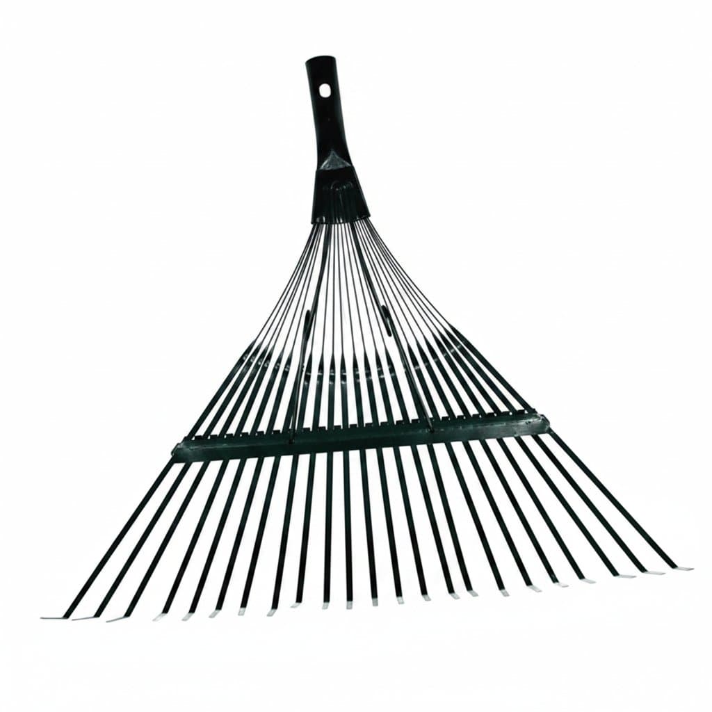 Lawn Leaf Rake | High Carbon Steel Durable Head | Yard, Gardening & Camping Tool