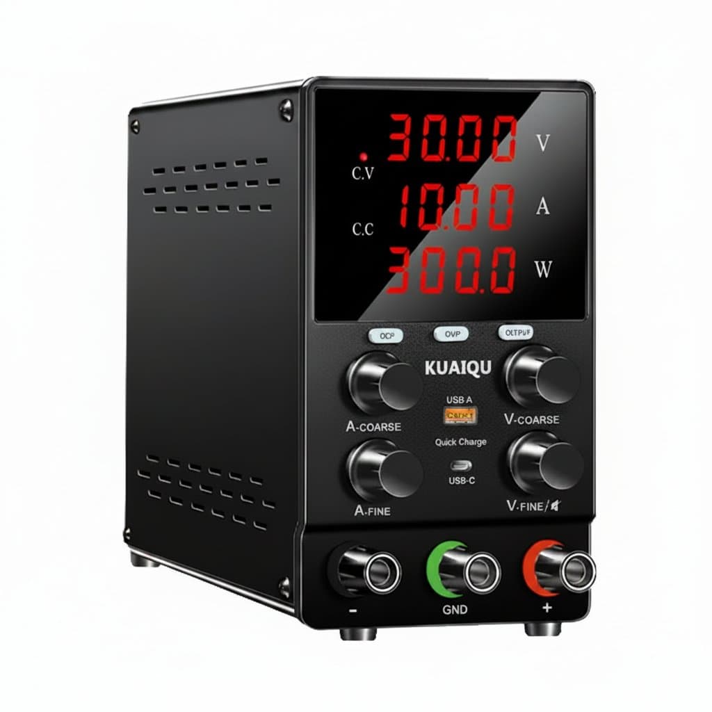 Lab Power Supply | 30V 10A Precision DC Source with OCP/OVP | For Electronics Testing & Repair