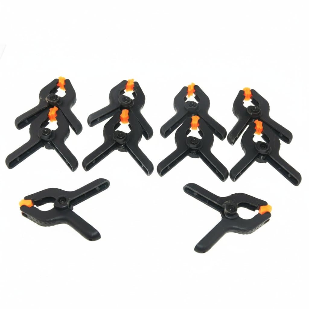 Plastic Spring Clamp Set | 3", 4", and 6" Jaw Sizes | 10-Piece Kit for Woodworking & Studio - Professional Grade Tool