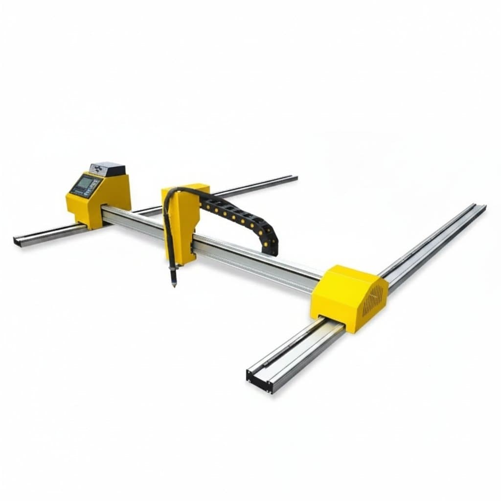 A simple gantry-style CNC cutting machine capable of both plasma and flame cutting, designed for high-precision sheet metal fabrication.