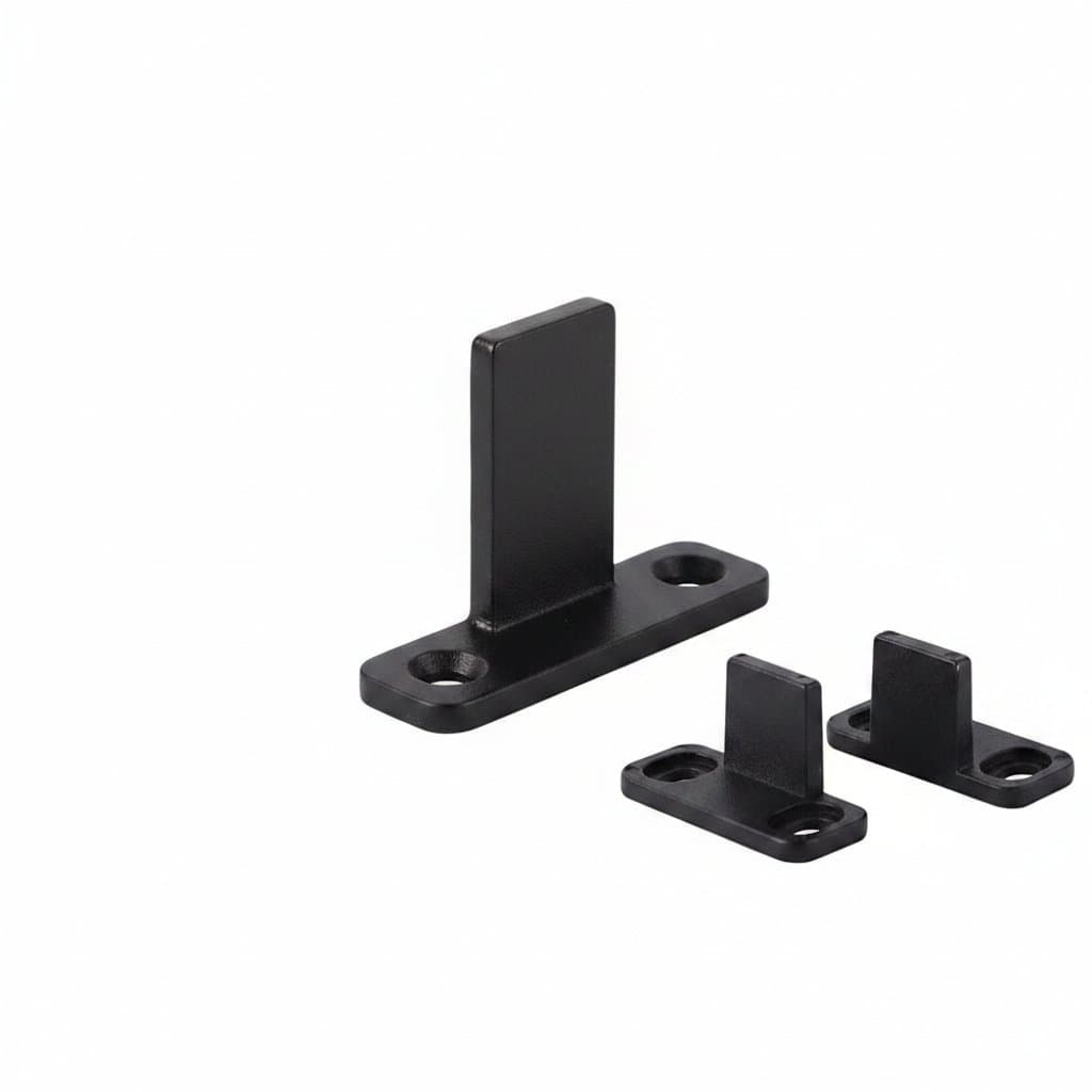 Sliding Door Floor Guide | 2-Pack Adjustable Bottom Bracket | Silent Roller Hardware